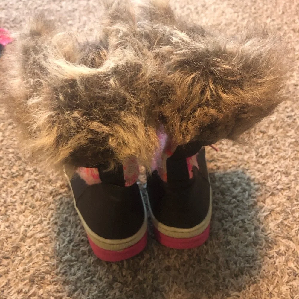 Justice Winter Boots Sweater Faux Fur